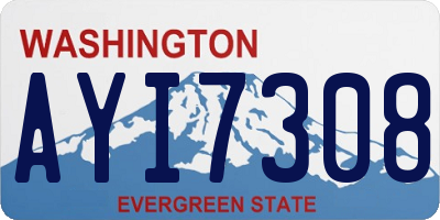 WA license plate AYI7308
