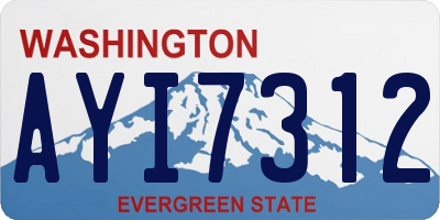 WA license plate AYI7312