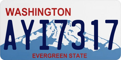 WA license plate AYI7317