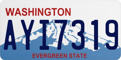 WA license plate AYI7319