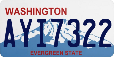 WA license plate AYI7322