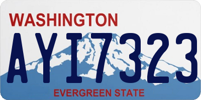WA license plate AYI7323