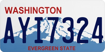 WA license plate AYI7324