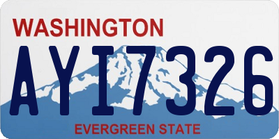 WA license plate AYI7326