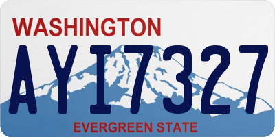WA license plate AYI7327