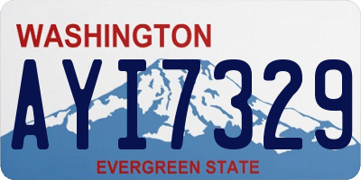 WA license plate AYI7329