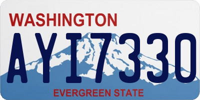 WA license plate AYI7330