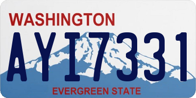 WA license plate AYI7331