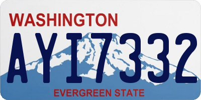 WA license plate AYI7332