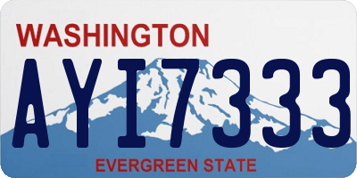 WA license plate AYI7333