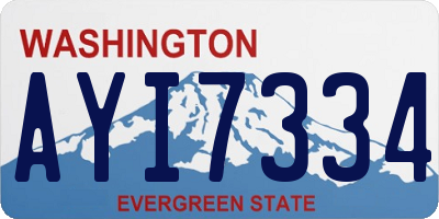 WA license plate AYI7334