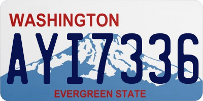 WA license plate AYI7336