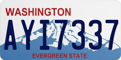 WA license plate AYI7337