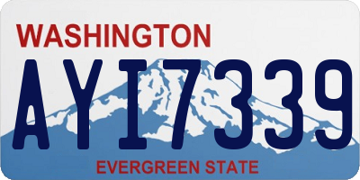 WA license plate AYI7339