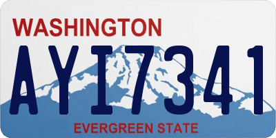 WA license plate AYI7341