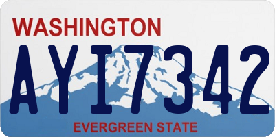 WA license plate AYI7342
