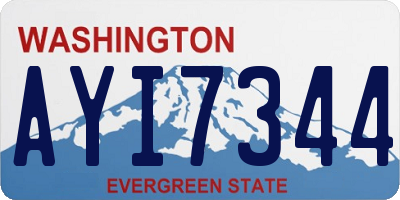WA license plate AYI7344