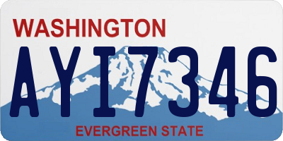 WA license plate AYI7346