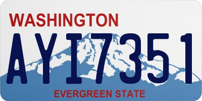 WA license plate AYI7351