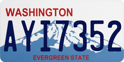 WA license plate AYI7352