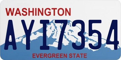 WA license plate AYI7354