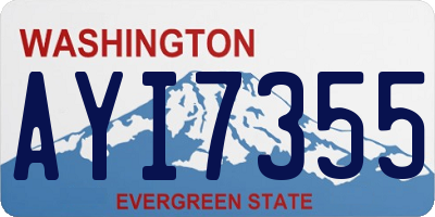 WA license plate AYI7355