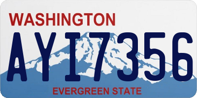 WA license plate AYI7356