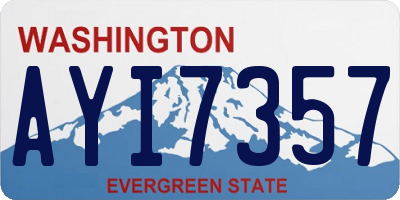 WA license plate AYI7357