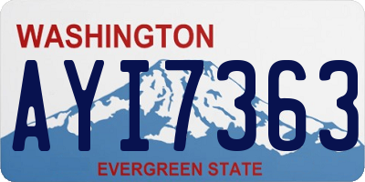 WA license plate AYI7363