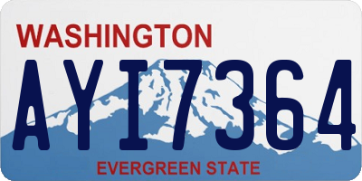 WA license plate AYI7364