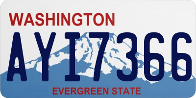 WA license plate AYI7366