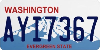 WA license plate AYI7367