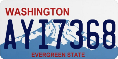 WA license plate AYI7368