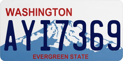 WA license plate AYI7369