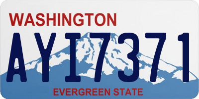 WA license plate AYI7371