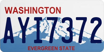WA license plate AYI7372