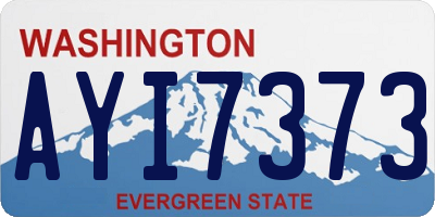 WA license plate AYI7373