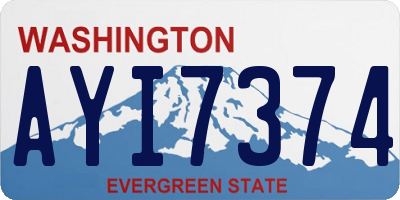 WA license plate AYI7374