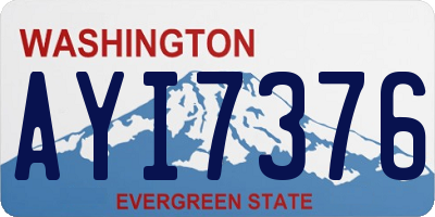 WA license plate AYI7376