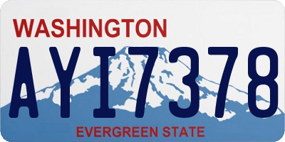 WA license plate AYI7378