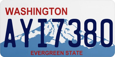 WA license plate AYI7380