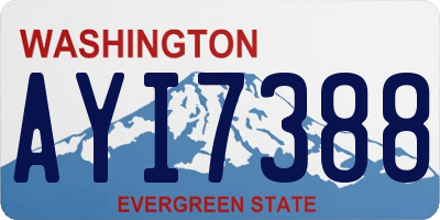 WA license plate AYI7388