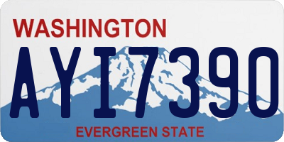WA license plate AYI7390