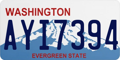 WA license plate AYI7394