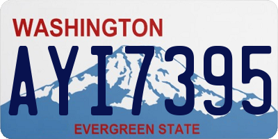 WA license plate AYI7395