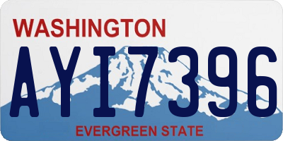 WA license plate AYI7396