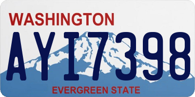 WA license plate AYI7398