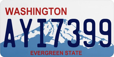 WA license plate AYI7399