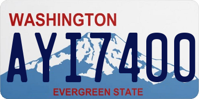 WA license plate AYI7400