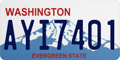 WA license plate AYI7401